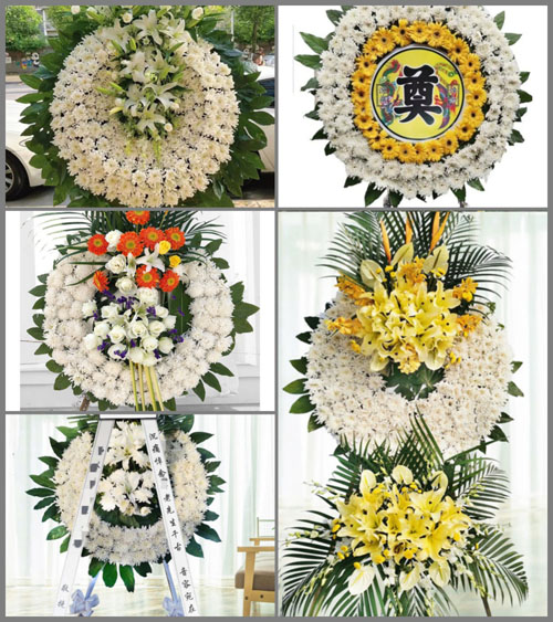 山东青岛胶州市中云街道东辛置村花圈速递